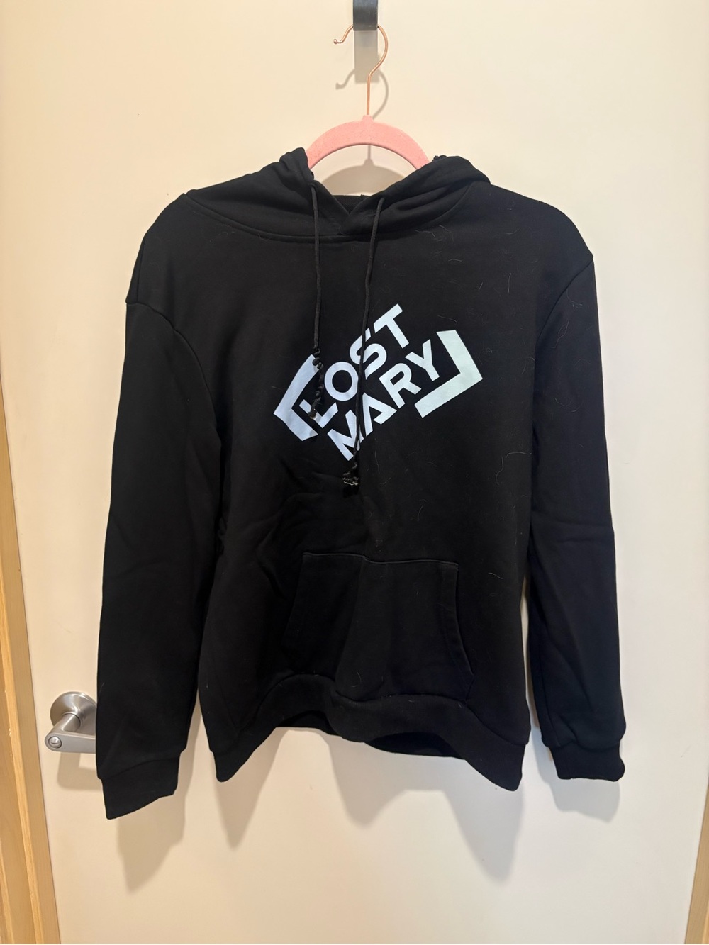 LOST MARY Black Graphic Hoodie